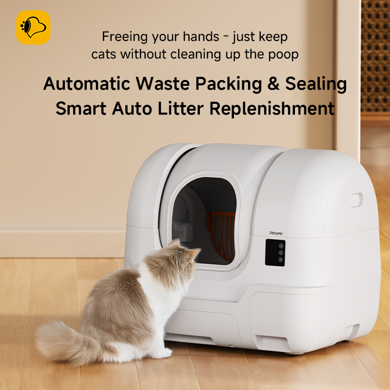 self cleaning litter box with odor control