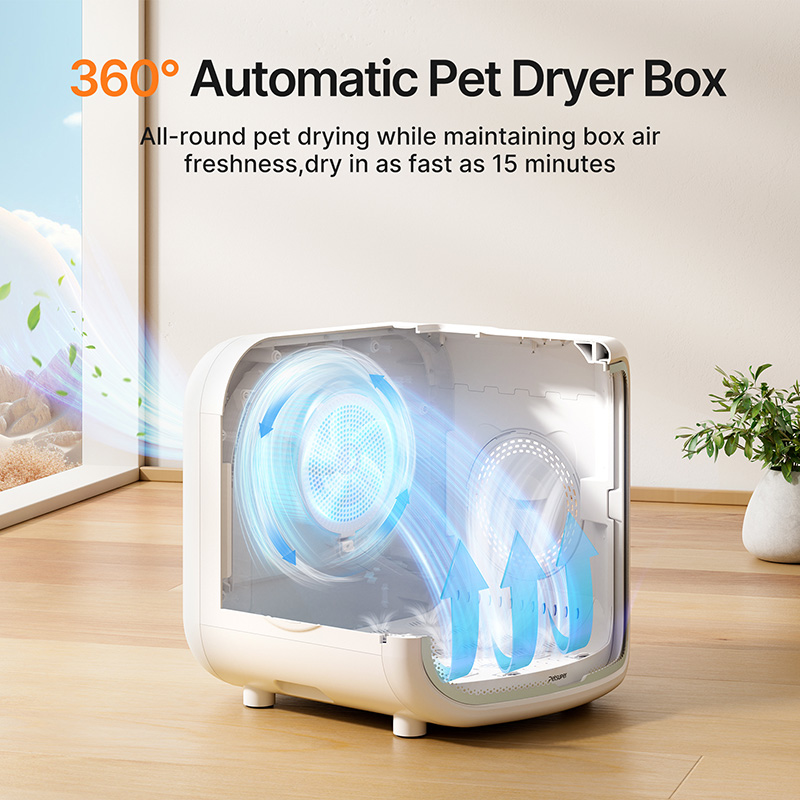 low noise pet dryer box with app control
